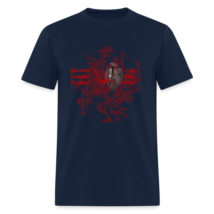 EVE Heart Classic Cut T-shirt - navy