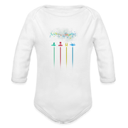 Noel Ships Long Sleeve Baby Bodysuit - white