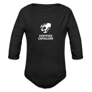Certified Capsuleer Long Sleeve Baby Bodysuit - black