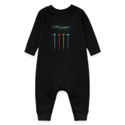 Noel Ships Baby Fleece One Piece - black