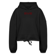 Sanguinary Savant Women’s Half Zip Cropped Hoodie - black