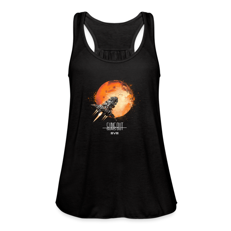 Sun's Out, Gun's Out Flowy Tank Top - black